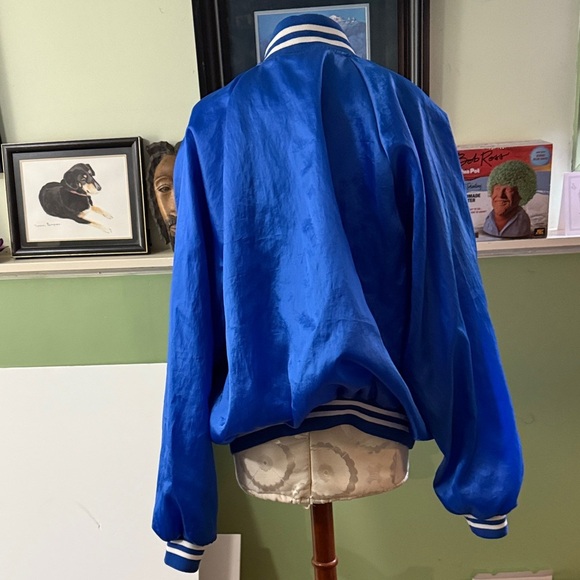 Blue Satin Varsity Jacket, XL, Blue Chelan - Picture 2 of 5